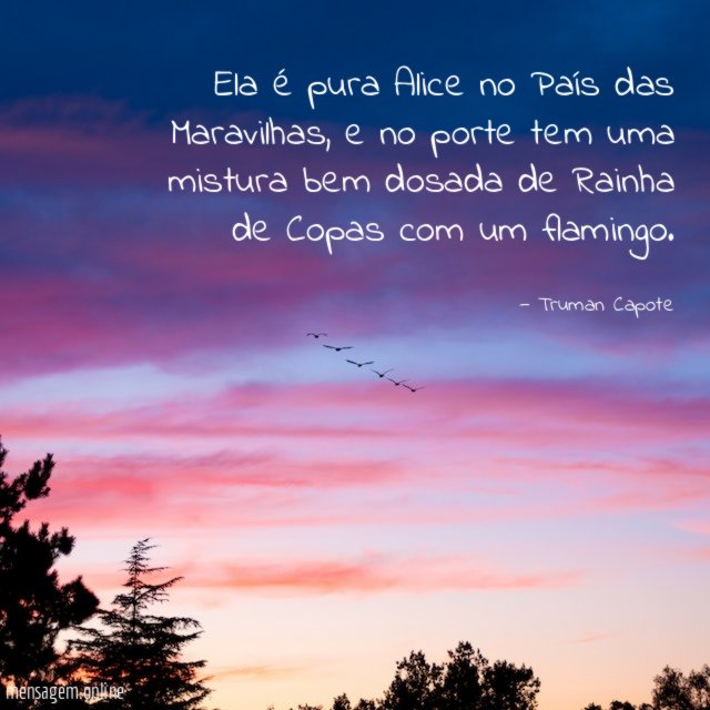 Ela é pura Alice no País das Maravilhas