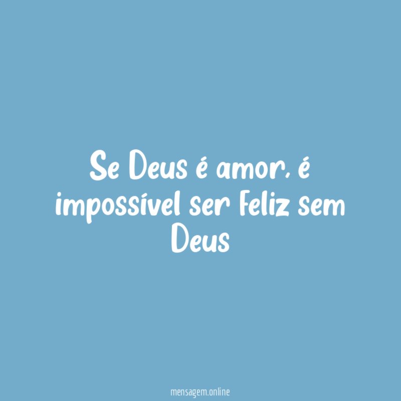 Se Deus é amor