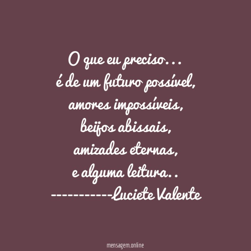 O que eu preciso