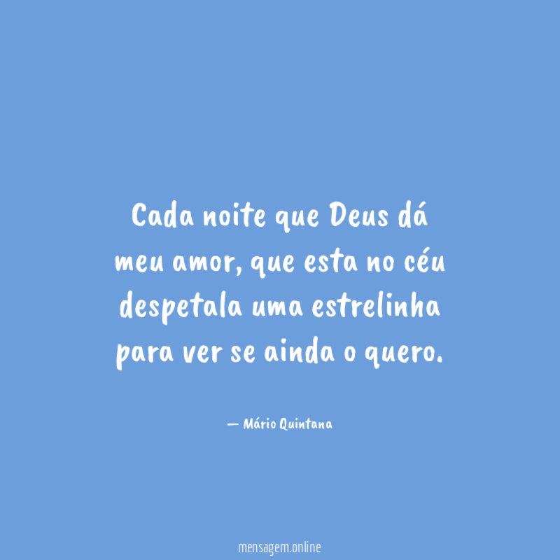 Cada noite que Deus dá meu amor