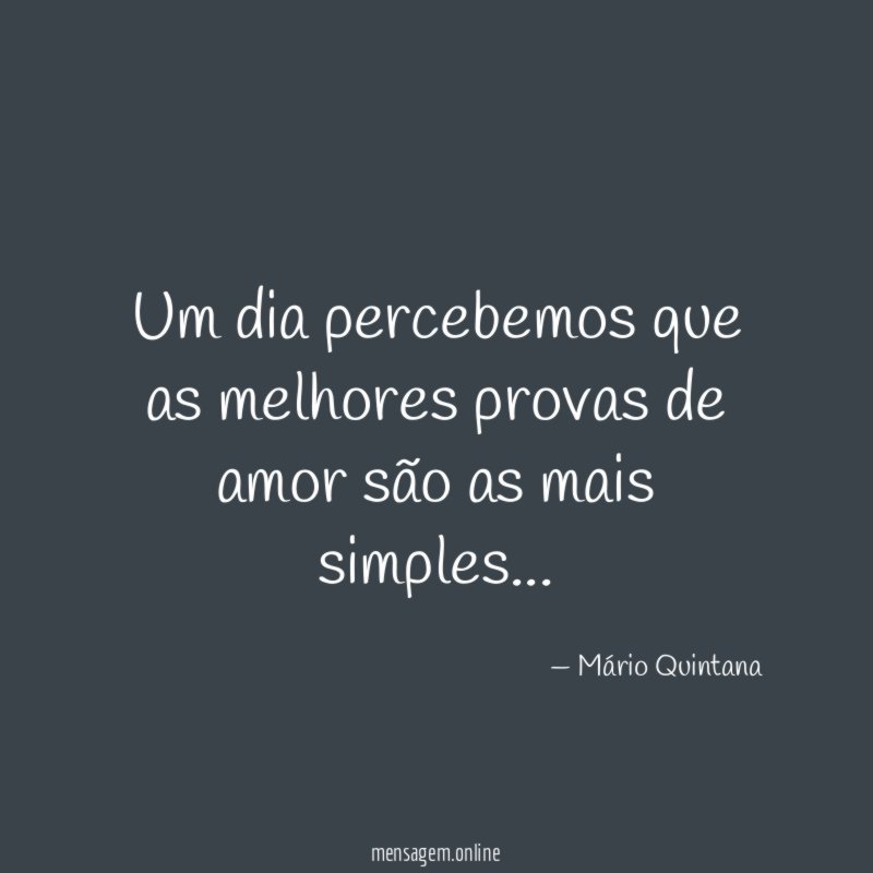 Um dia percebemos que as melhores provas de