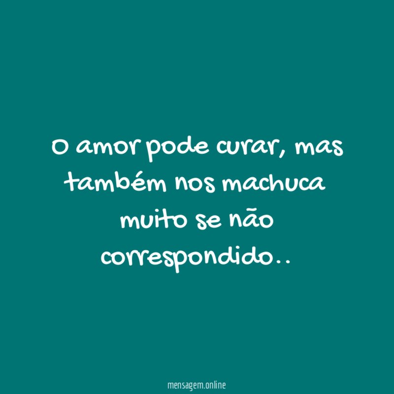 O amor pode curar