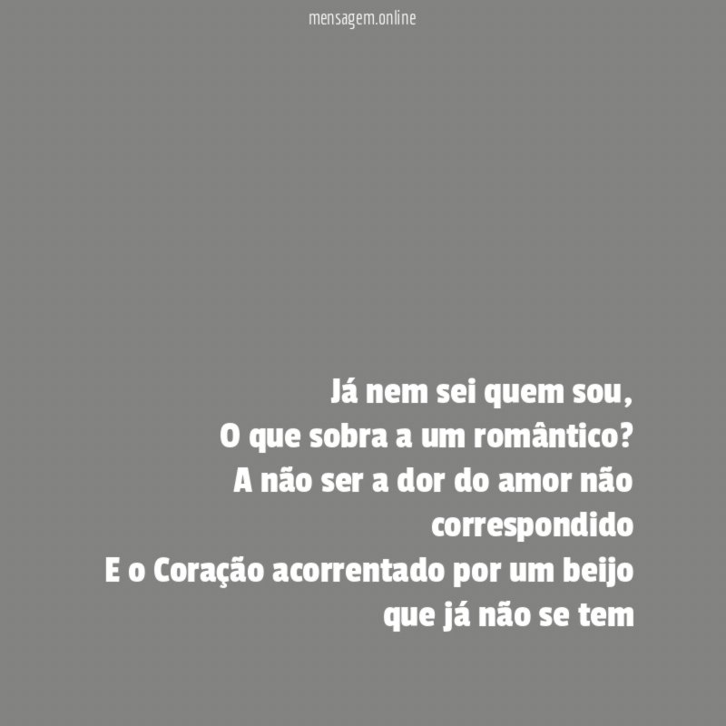 Já nem sei quem sou