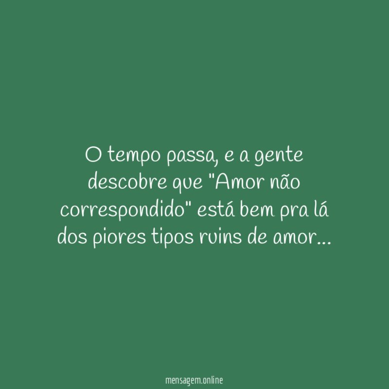 O tempo passa