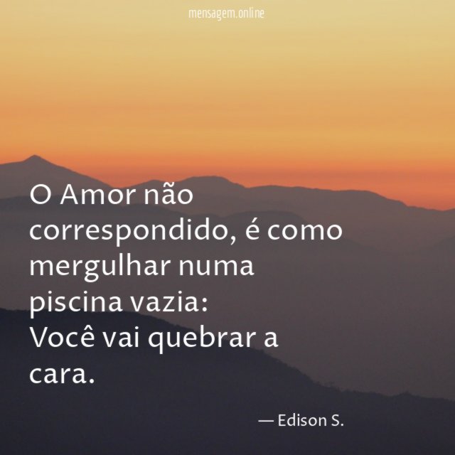 O Amor não correspondido