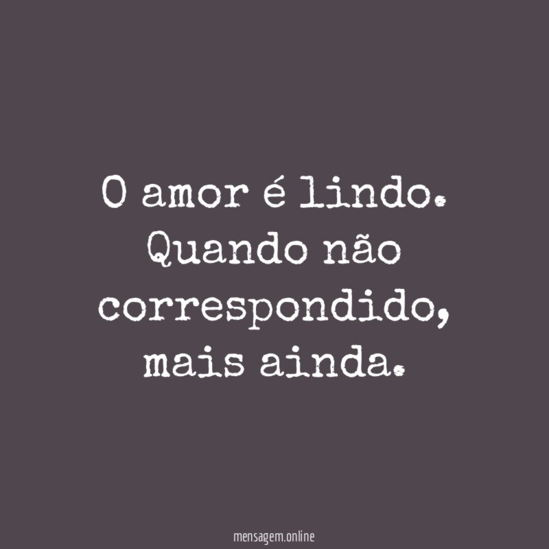 O amor é lindo