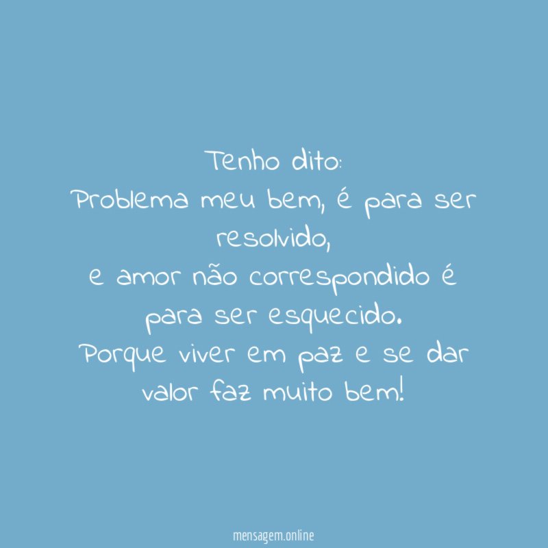Tenho dito: