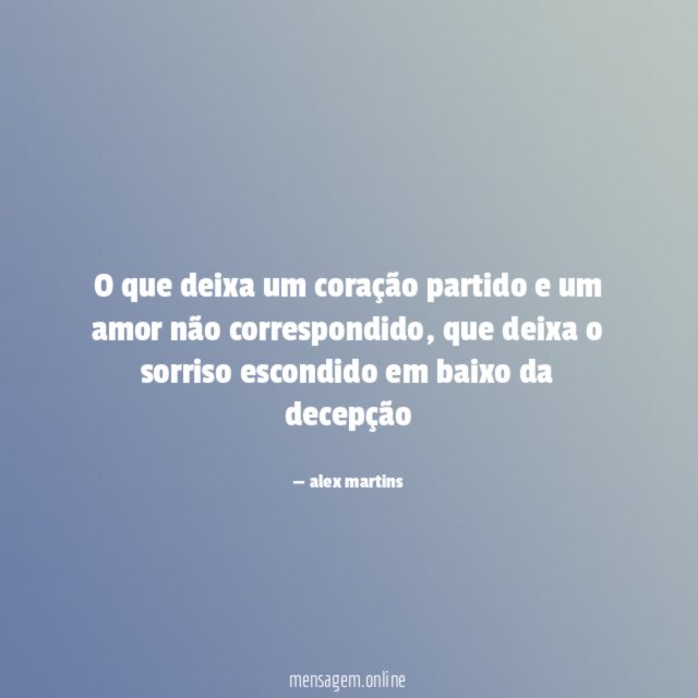 O que deixa um coração partido e um
