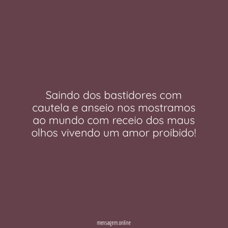 Saindo dos bastidores com cautela e anseio nos