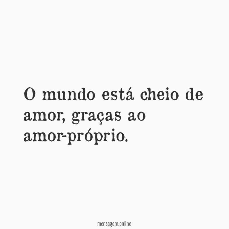 O mundo está cheio de amor