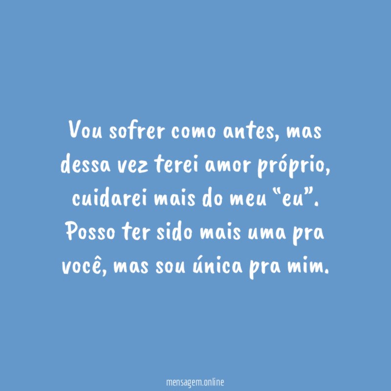Vou sofrer como antes