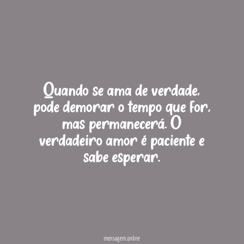 Quando se ama de verdade