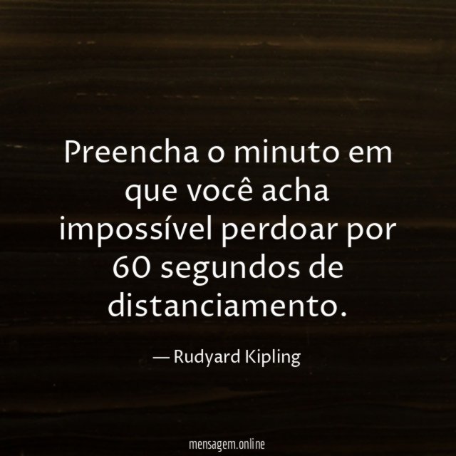 Preencha o minuto em que você acha impossível