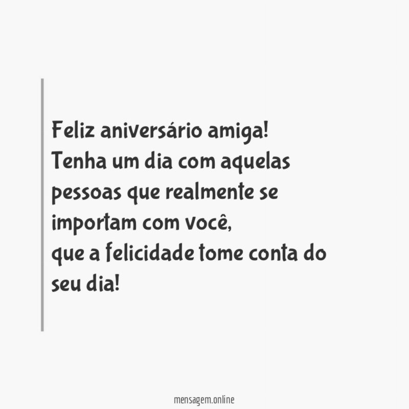Feliz aniversário amiga