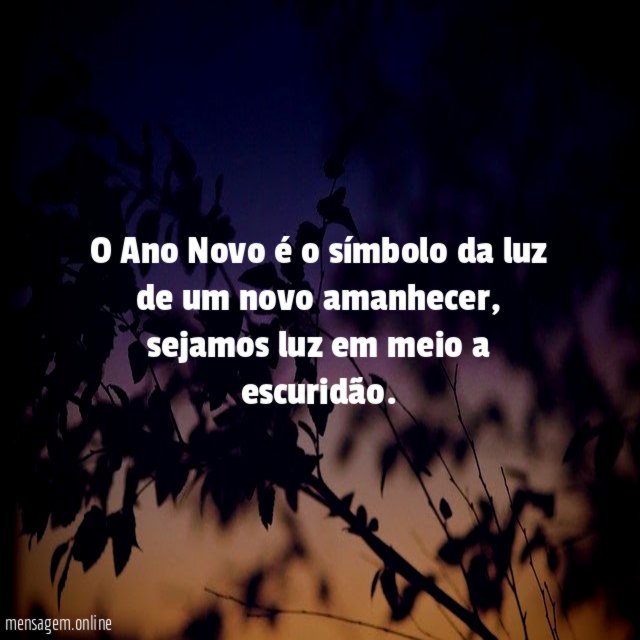 O Ano Novo é o símbolo da luz de um novo amanhecer