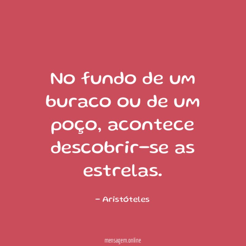 No fundo de um buraco ou de um poço