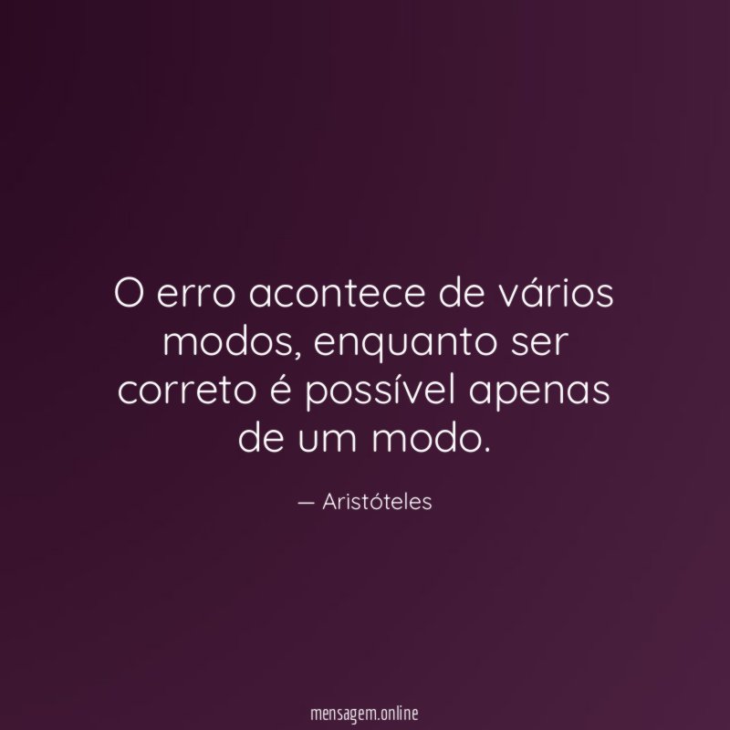 O erro acontece de vários modos