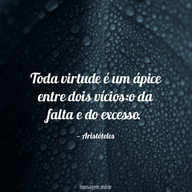 Toda virtude é um ápice entre dois vícios