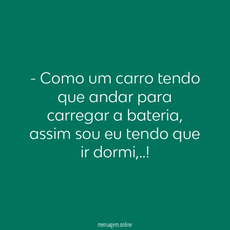 Como um carro tendo que andar para carregar a bateria