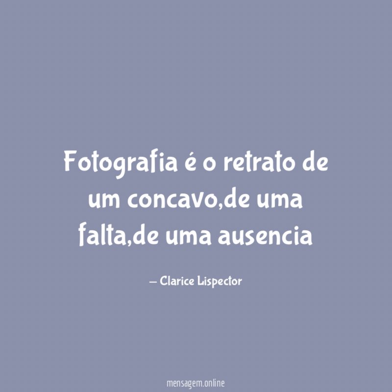 Fotografia é o retrato de um concavo