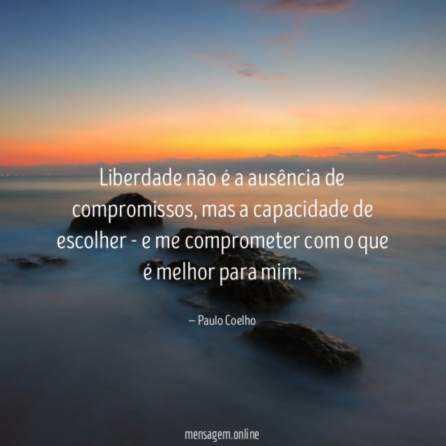 Liberdade não é a ausência de compromissos