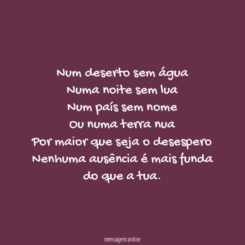 Num deserto sem água Numa noite sem lua Num país