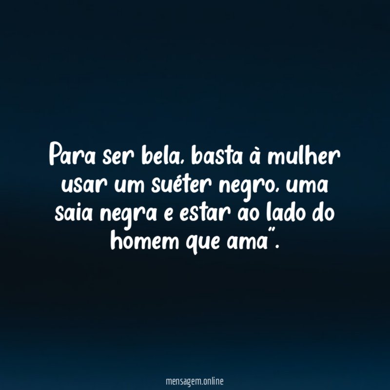 Para ser bela