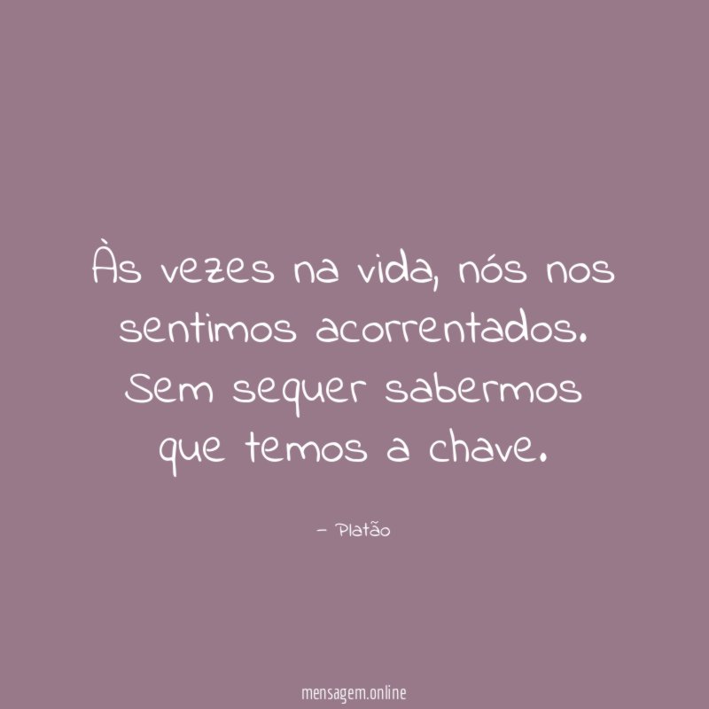 Às vezes na vida