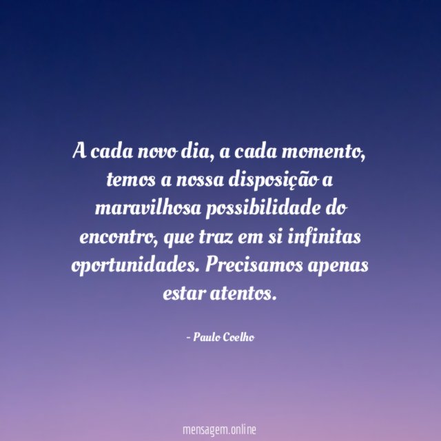 A cada novo dia