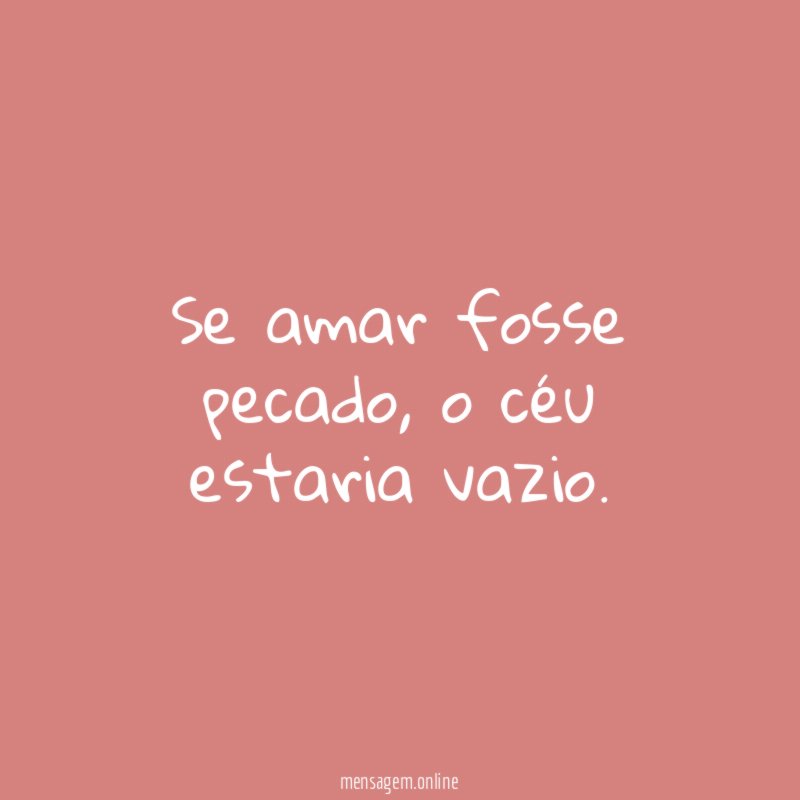 Se amar fosse pecado