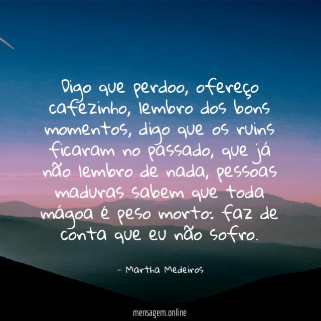 Digo que perdoo
