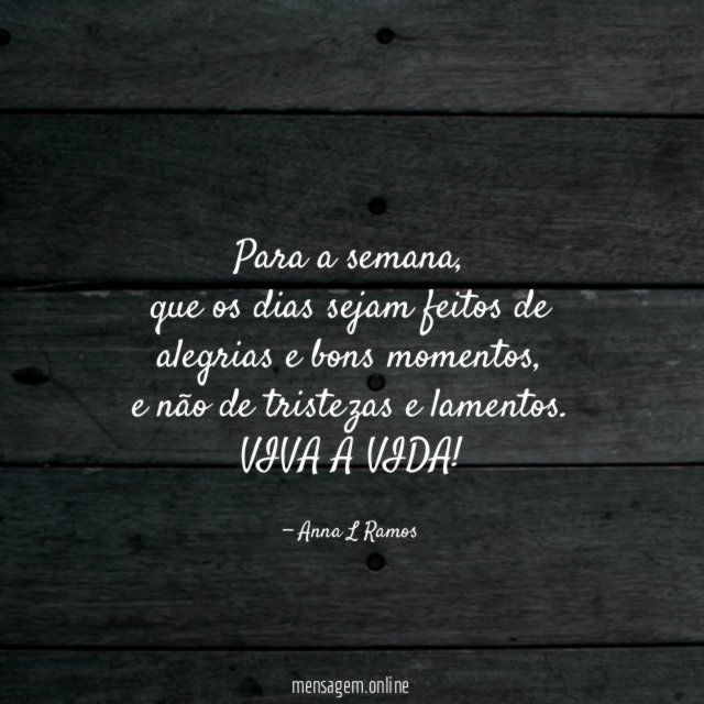 Para a semana