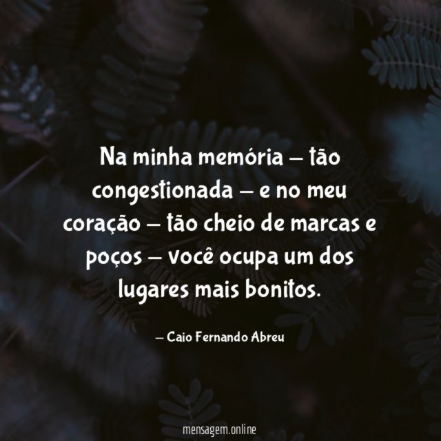 Na minha memória - tão congestionada -