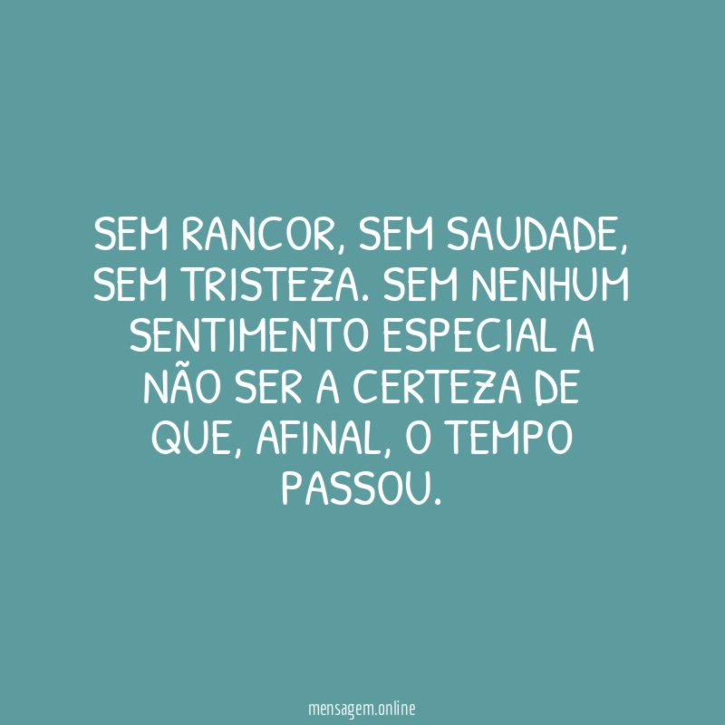 Sem rancor