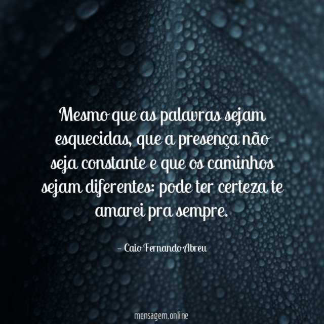 Mesmo que as palavras sejam esquecidas