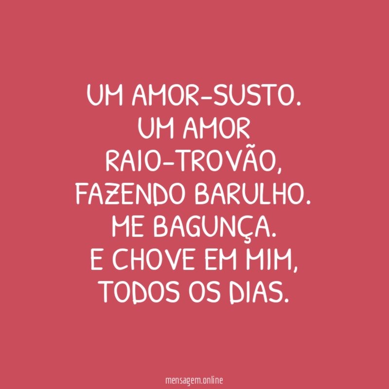 Um amor-susto