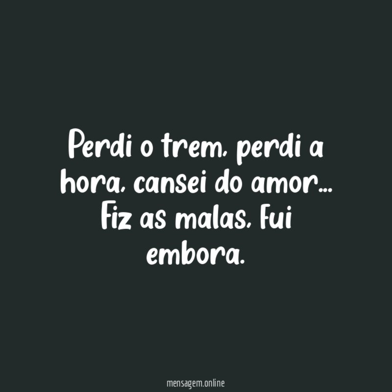 Perdi o trem