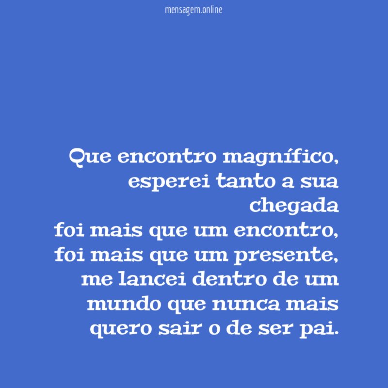 Que encontro magnífico