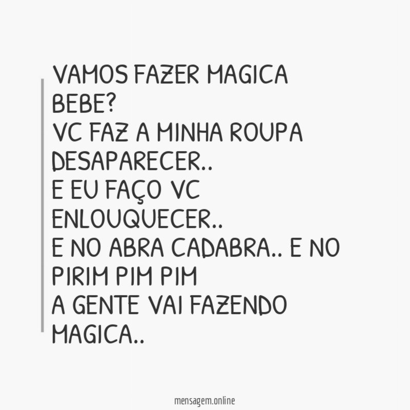 vamos fazer magica bebe