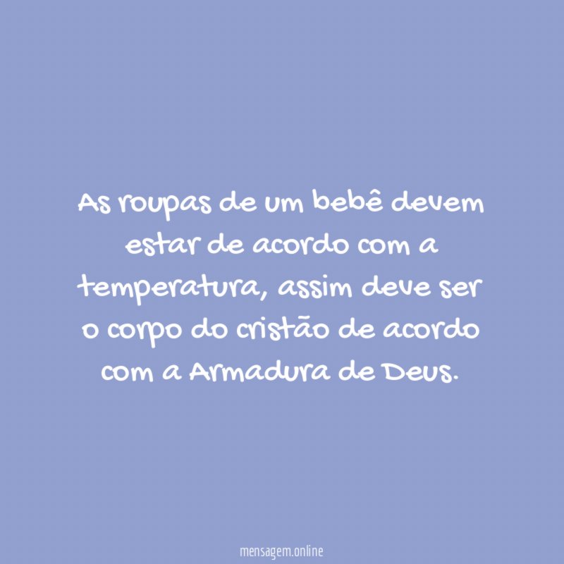 As roupas de um bebê devem estar de acordo com a temperatura