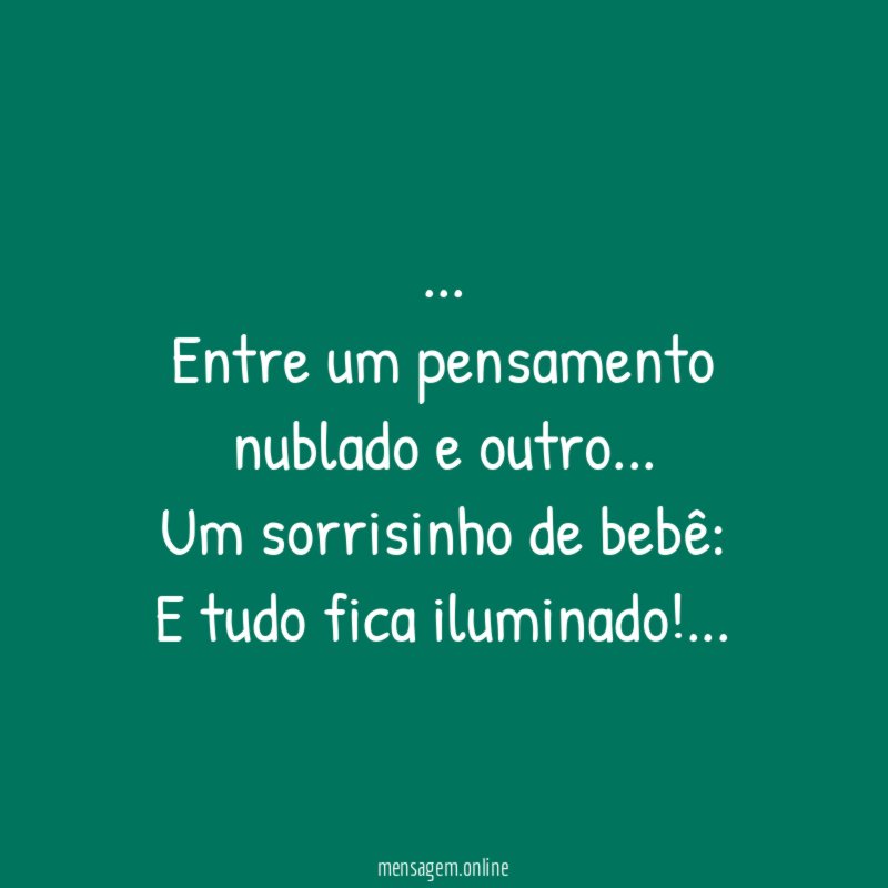 Entre um pensamento nublado e outro