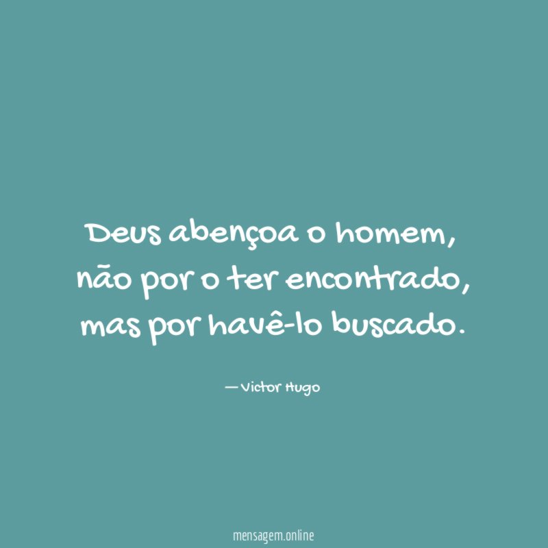 Deus abençoa o homem