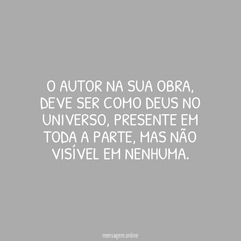 O autor na sua obra