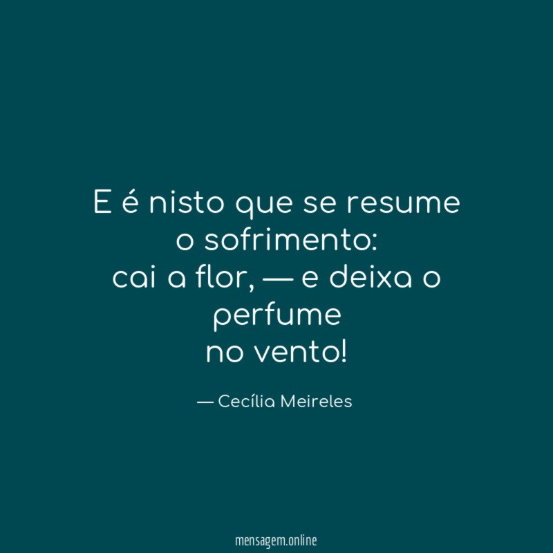 E é nisto que se resume o sofrimento