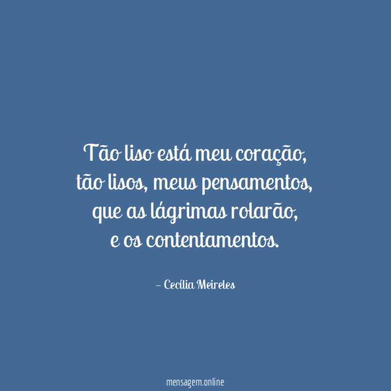 Tão liso está meu coração