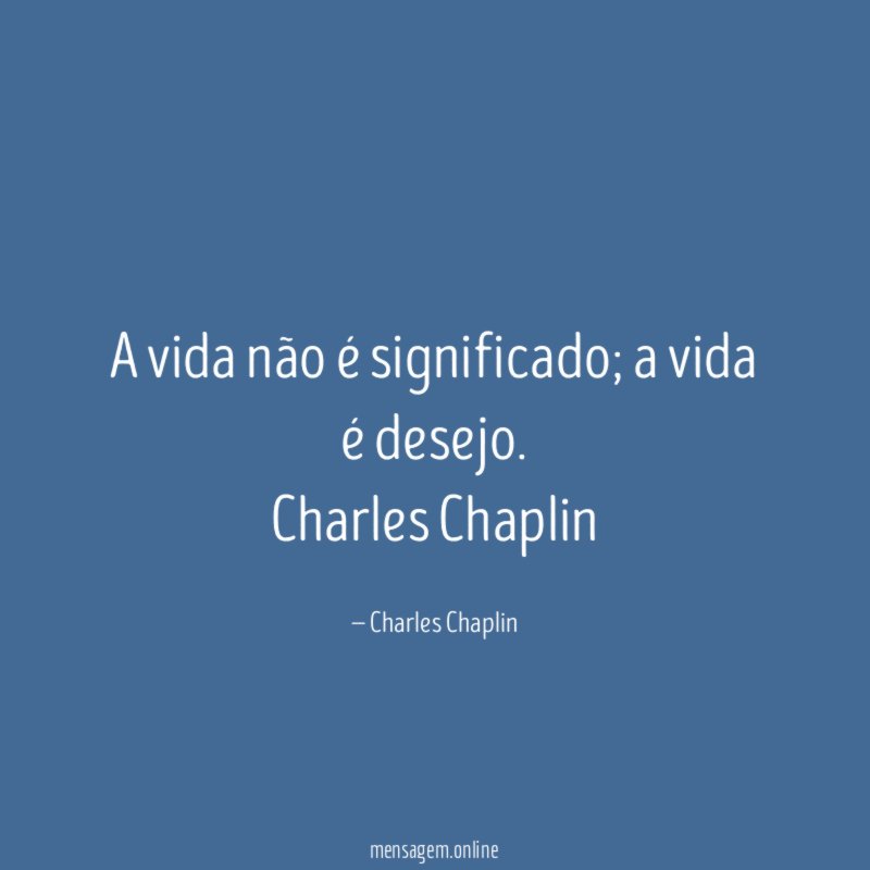 A vida não é significado