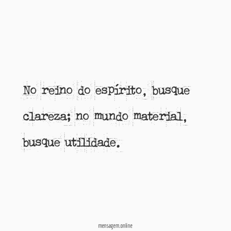 No reino do espírito