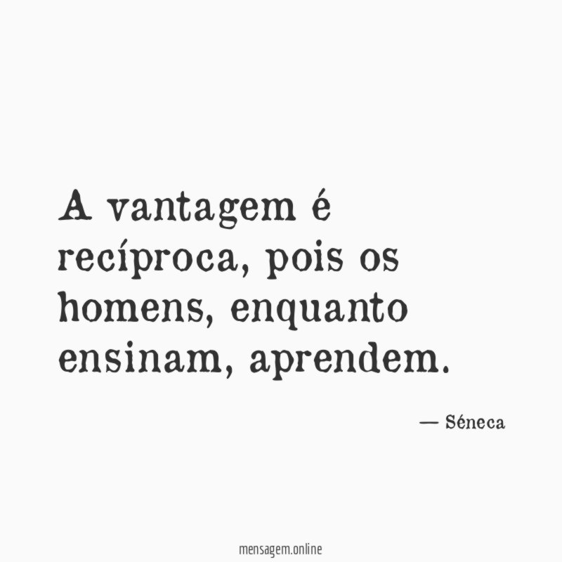 A vantagem é recíproca