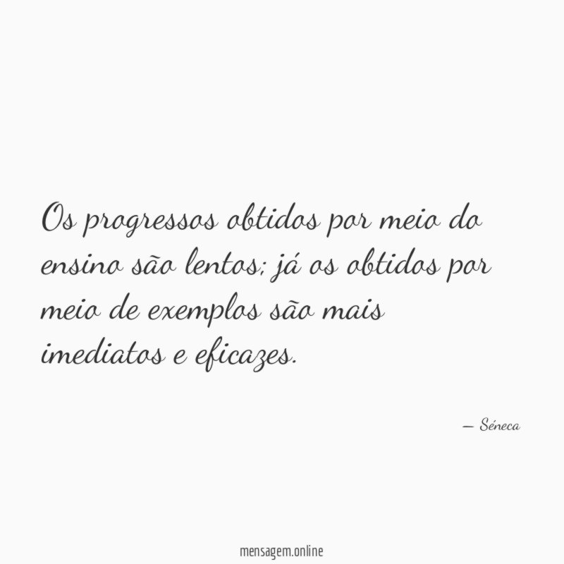 Os progressos obtidos por meio do ensino são lentos