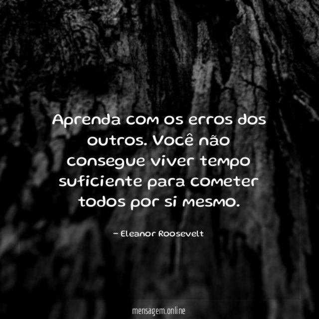 Aprenda com os erros dos outros